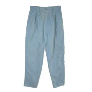 American Weekend Women’s 90’s Vintage High Pleated Waist Light Blue Pants
